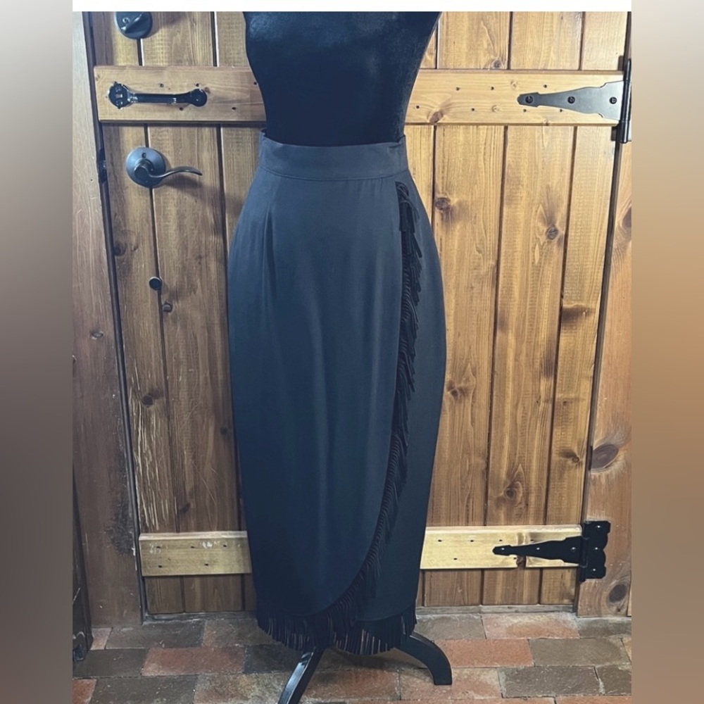 SKIRT size 4 Vintage American Trendsetter black 2141